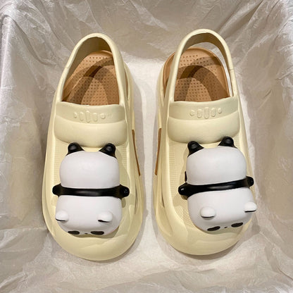 Cute Panda Light Slippers – Fun & Comfy Summer Sandals for Women - CADECORSA