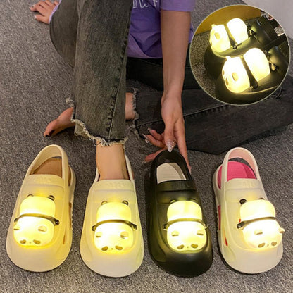 Cute Panda Light Slippers – Fun & Comfy Summer Sandals for Women - CADECORSA