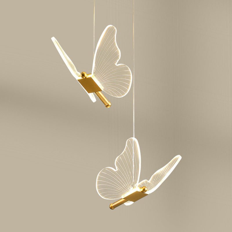 Long Line Modern Butterfly Chandelier – Bedroom Bedside Light - CADECORSA