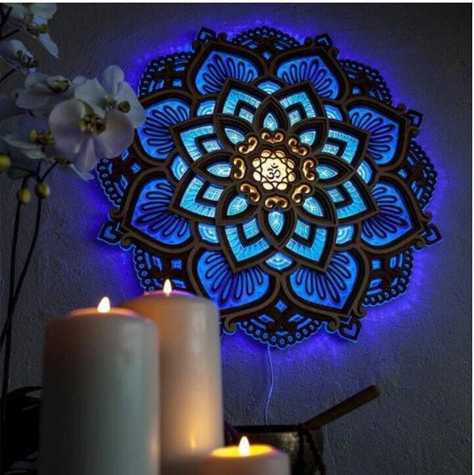 Mandala Yoga Room Night Light LED Mandala - CADECORSA