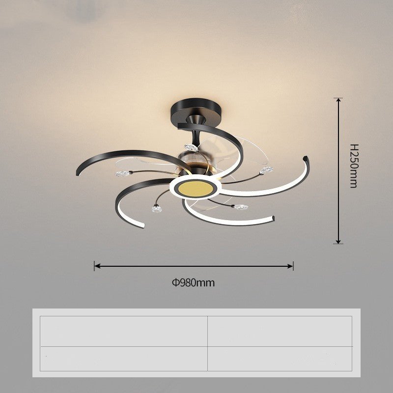 Modern Simple Fan Lamp In Living Room - CADECORSA