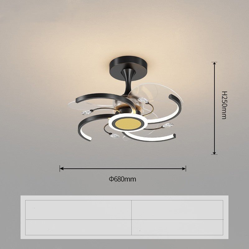 Modern Simple Fan Lamp In Living Room - CADECORSA