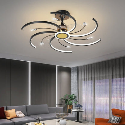 Modern Simple Fan Lamp In Living Room - CADECORSA