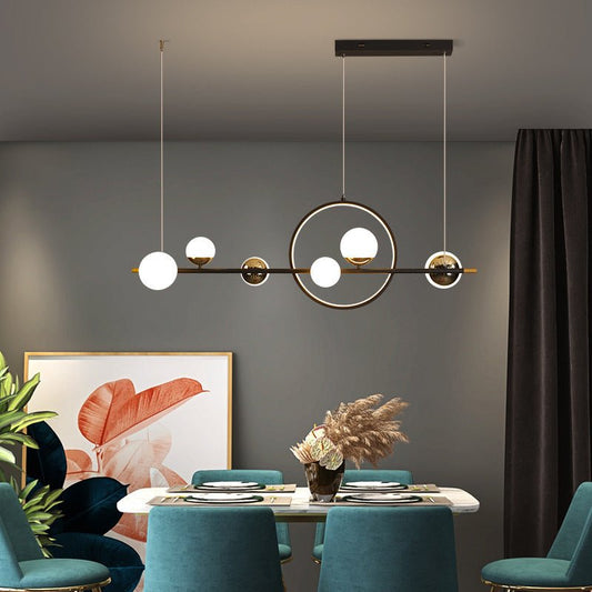 Nordic Creative Long Chandelier – Modern Restaurant Light - CADECORSA