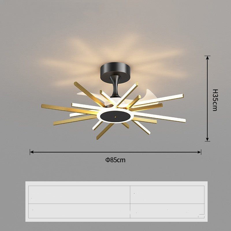 Nordic Light Luxury Living Room Fan Lamp Simple New Style - CADECORSA