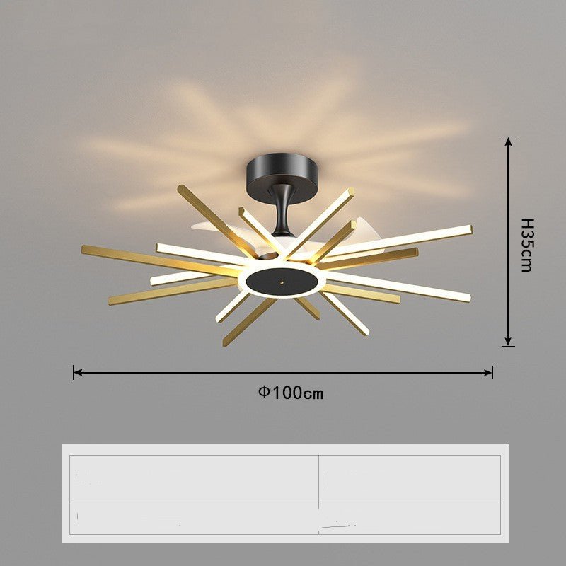 Nordic Light Luxury Living Room Fan Lamp Simple New Style - CADECORSA