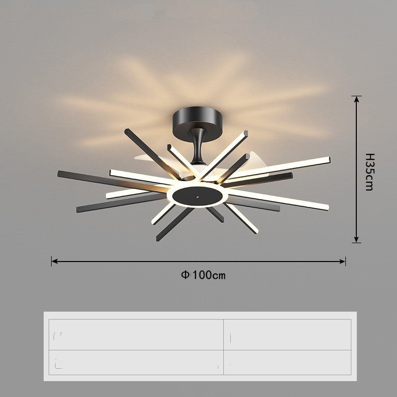 Nordic Light Luxury Living Room Fan Lamp Simple New Style - CADECORSA