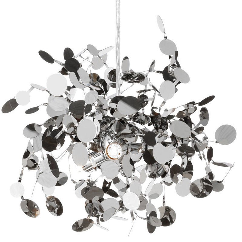 Nordic Minimalist Tree Leaf Chandelier – Stainless Steel for Living Room - CADECORSA