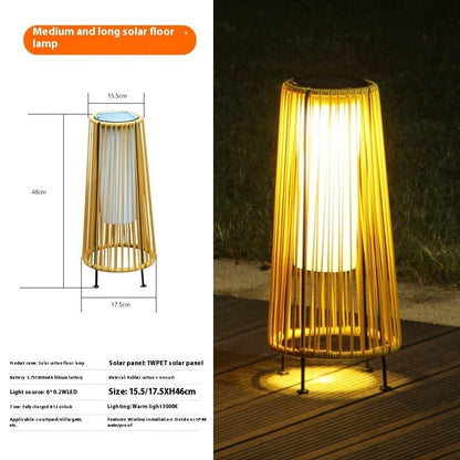 Outdoor Solar Lantern – Waterproof Bamboo Weaving Hanging Lamp - CADECORSA