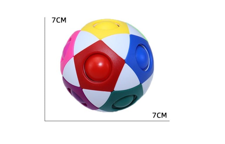 Rainbow Soccer Magic Cube – 12 - Hole Decompression Ball - CADECORSA