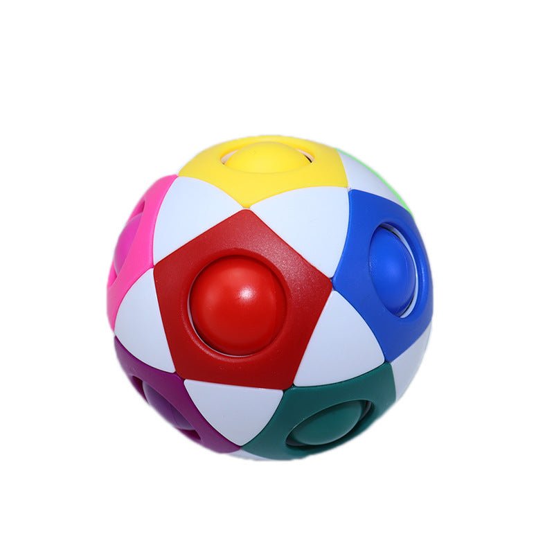 Rainbow Soccer Magic Cube – 12 - Hole Decompression Ball - CADECORSA