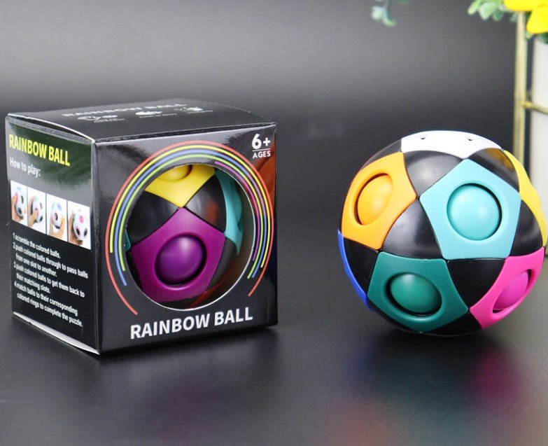 Rainbow Soccer Magic Cube – 12 - Hole Decompression Ball - CADECORSA