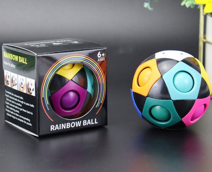 Rainbow Soccer Magic Cube – 12 - Hole Decompression Ball - CADECORSA