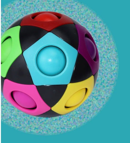 Rainbow Soccer Magic Cube – 12 - Hole Decompression Ball - CADECORSA