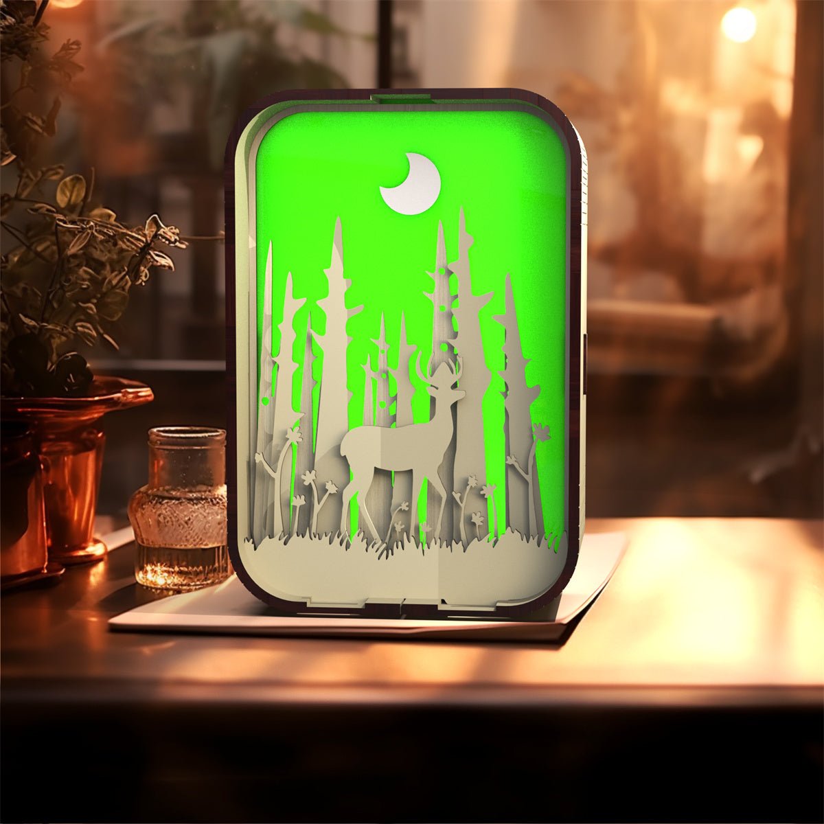 Woodcarving Creative Night Light – Minimalist Bedside Lamp Gift - CADECORSA